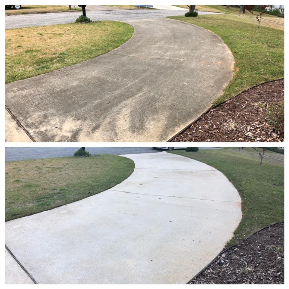 DRIVEWAY CLEANING AND FLATWORK PRESSURE WASHING IN THE DAHLONEGA, GA AREA